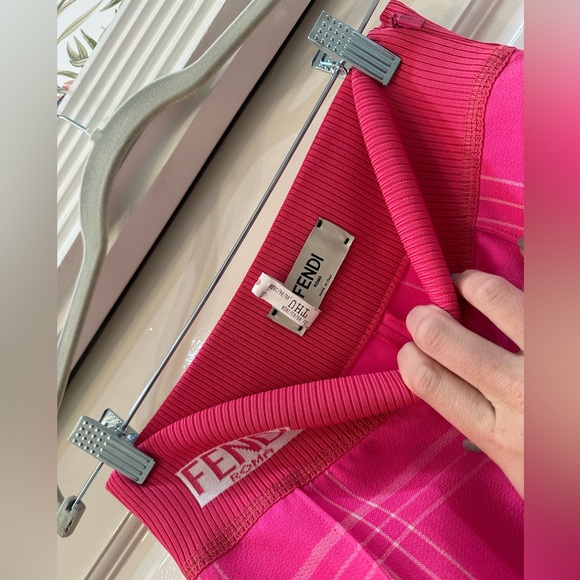Fendi Hot Pink Plaid Pants Gigi Hadid - Picture 3 of 12